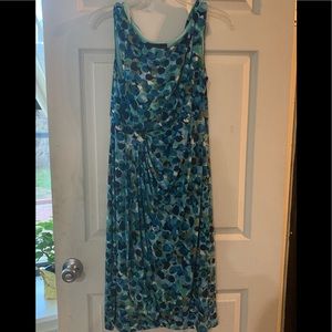 Multi aqua and blue Hued polka dot dress